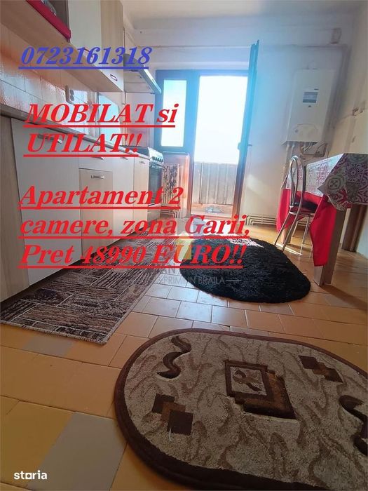 MOBILAT si UTILAT!! Ap 2 camere Decomandat, zona Garii, 57mp