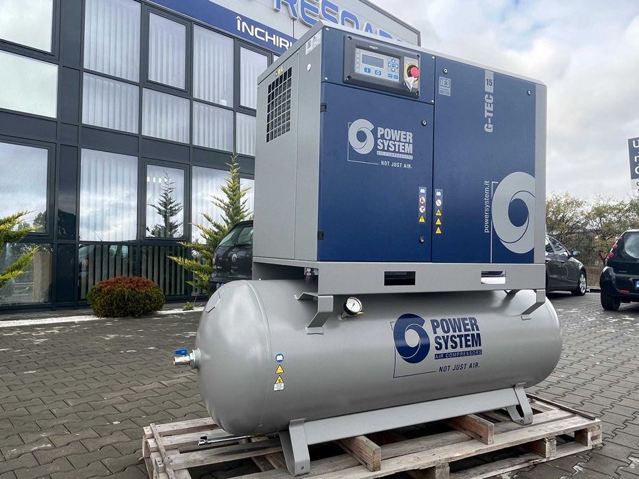 Compresor de aer NOU cu surub - Power System G-TEC 15 Kw-13 Bar, 500 L