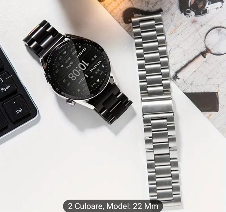 Curele metalice și silicon Smartwatch Samsung, Huawei, Garmin etc, 22 mm