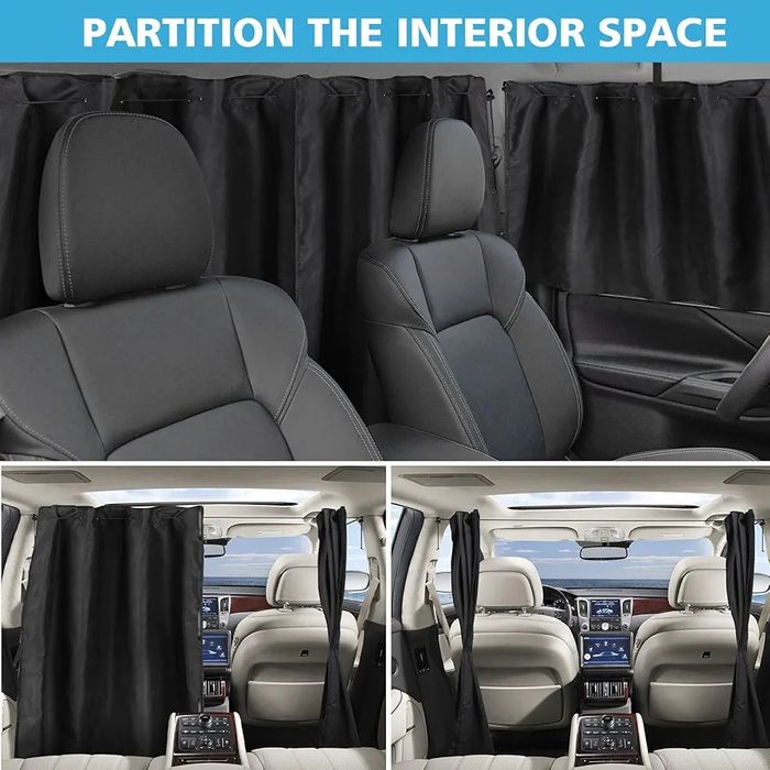 Комплект затъмняващи автомобилни завеси ZATOOTO, 3 части