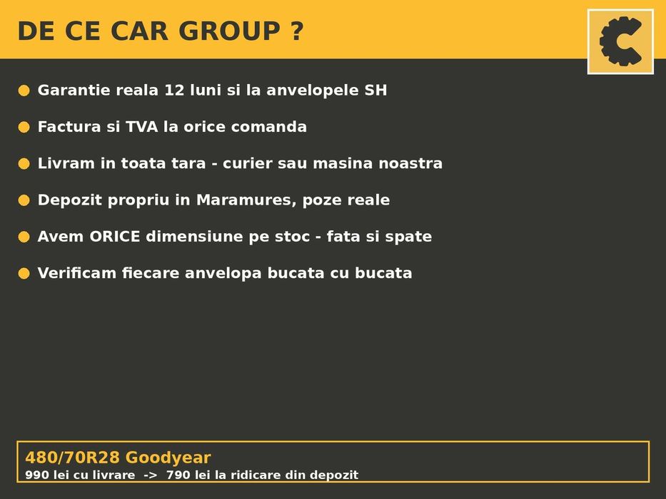Cauciucuri 480/70R28 Goodyear Anvelope Tractor Fata SH REDUS Garantie