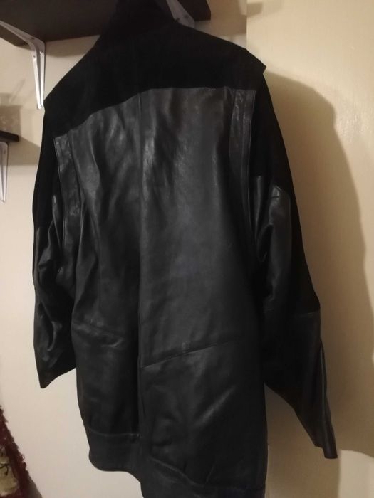 Geaca din piele moale si piele antilopa model deosebit