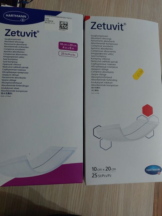 Vand comprese sterile ZETUVIT 20×10cm