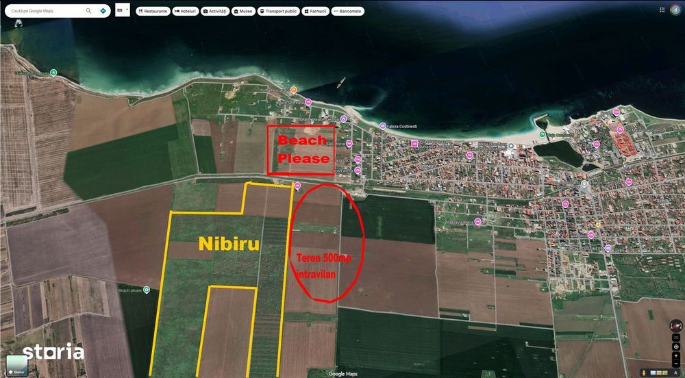 Teren Costinesti 500mp zona Nibiru - Beach Please intravilan