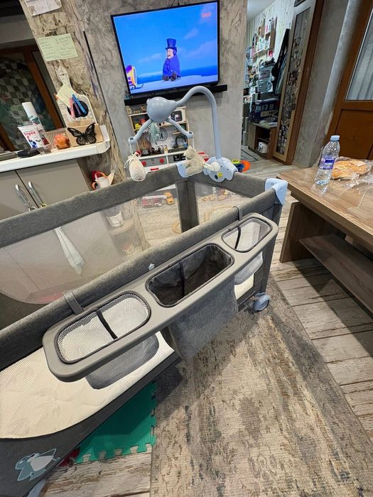 Сгъваема кошара сива