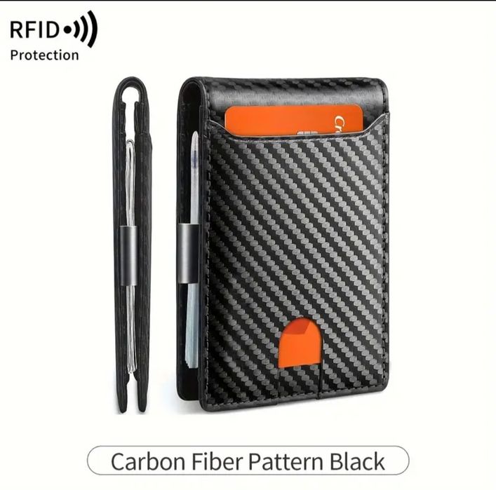 Портфейл с Rfid защита за кредитни карти, лични документи и пари