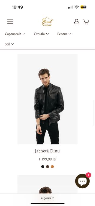 Geaca de piele Gerali - jaketa model Dinu