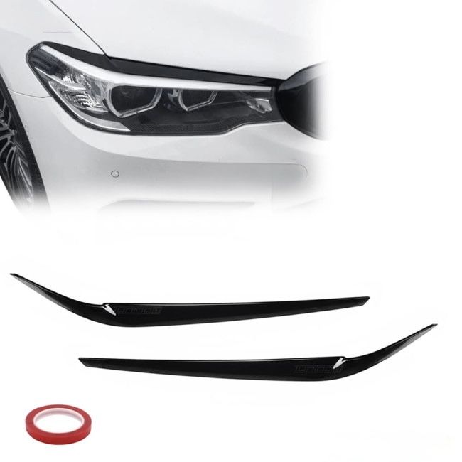 Тунинг вежди фарове BMW 5 G30 G31 БМВ Г30 Г31 Черен Гланц