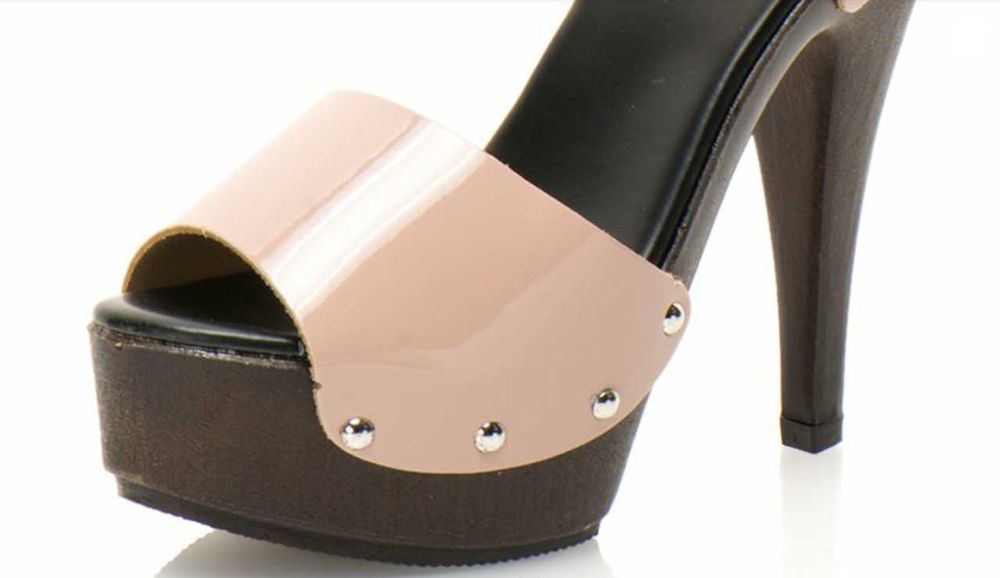 %ПРОМО% VERSACE № 36 – Дамски сандали ест кожа ток/платформа 13/4см