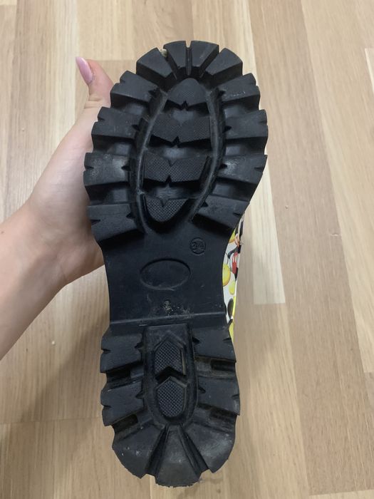 Ghete din piele cu Mickey Mouse