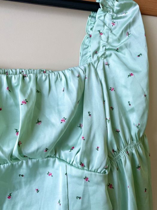 Сатенена блуза H&M