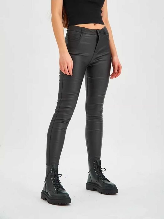 Только до 1 мая! Брюки джеггинсы кожаные скинни, большой размер