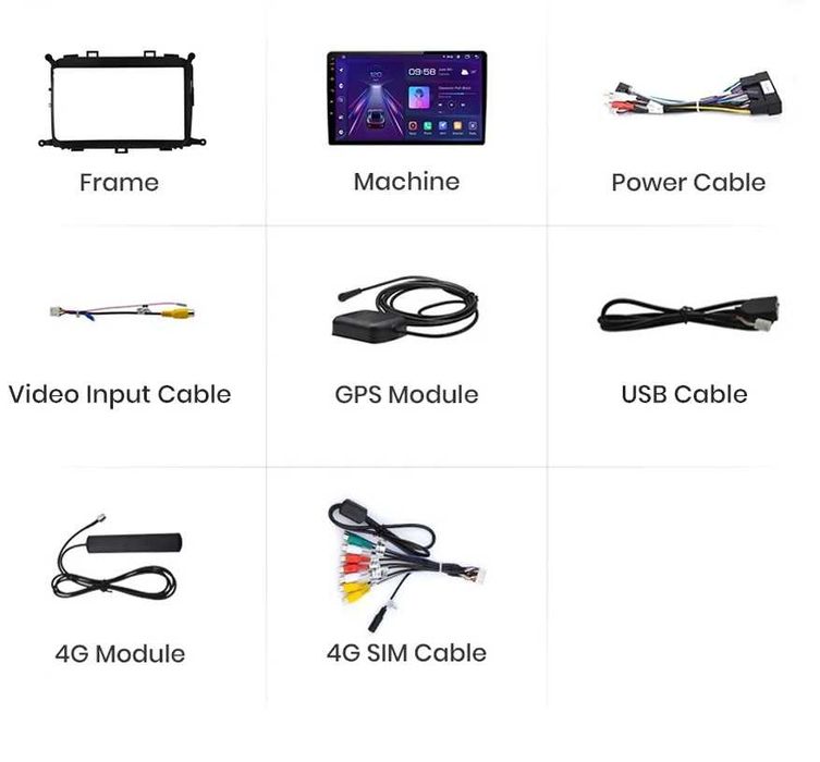 Мултимедия 9" за KIA CARENS III ANDROID 14 CARPLAY навигация