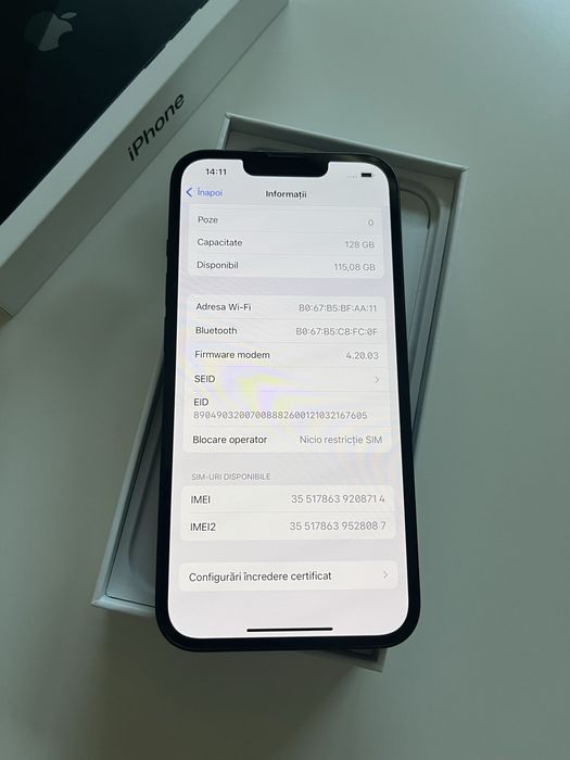 iPhone 13 Midnight 128GB Neverlocked