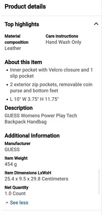 Раница на марката Guess