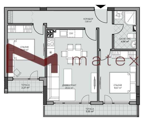 Продава се Тристаен апартамент в Варна, Възраждане 3 - 75 кв.м за 1667 €/кв.м - Снимка #2