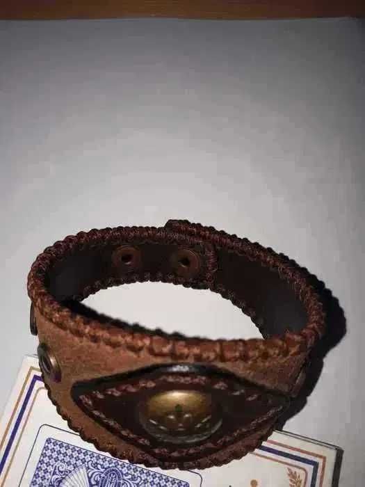 Bratara barbateasca model Rock fabricata din piele