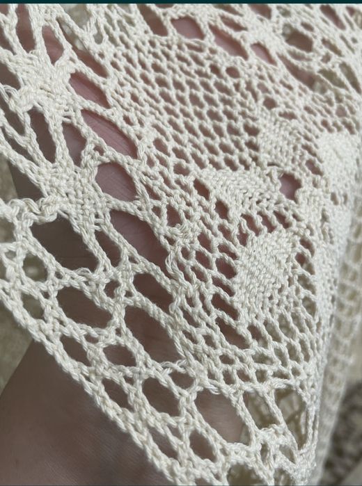 Вязаные шторы ажурные