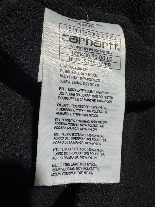 Carhartt Car Heart Wip Nimbus Pullover Jacket.