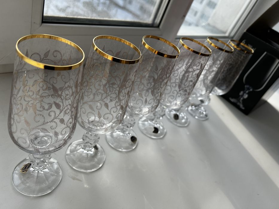 Чешский хрусталь Bohemia Crystall в золоте шикарный