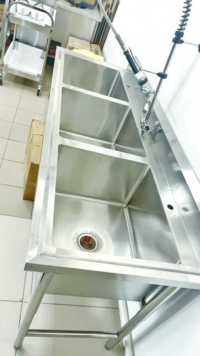 Стол, стеллаж, мойка, сушилка, настенная полка на заказ по размеру