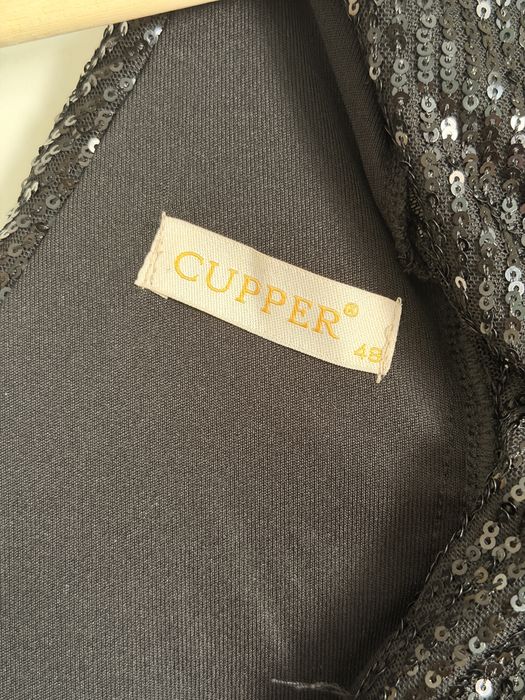 Официална черна дамска рокля CUPPER