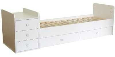 Кровать-манеж трансформер белый