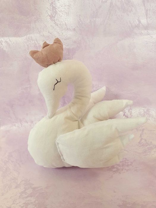 Lebădă Handmade, Jucărie din Bumbac cu Umplutură Hipoalergenică