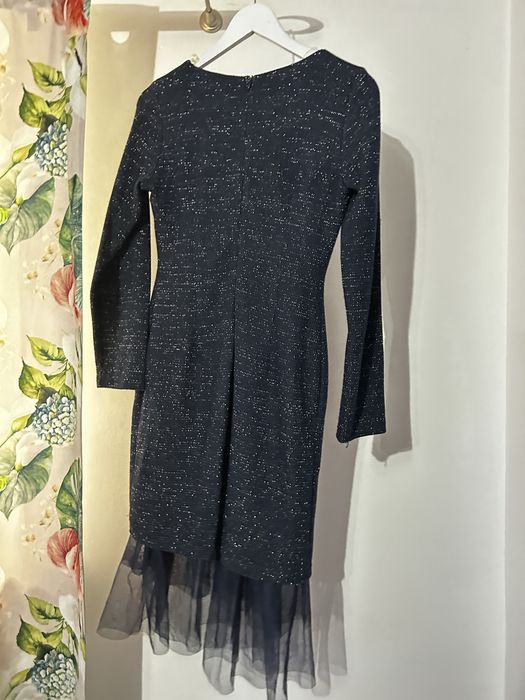 Rochie eleganta pole&pole albsatru inchis cu sclipici