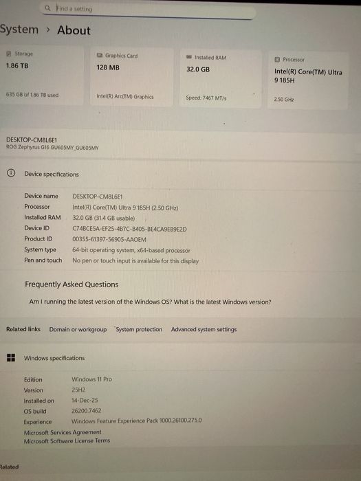Laptop Asus Zephyrus G16 RTX4090