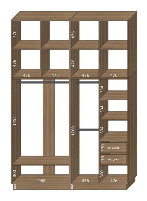 Распашной шкаф Абсент