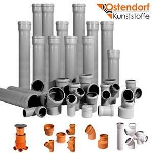 Канализационные трубы и фитинги OSTENDORF