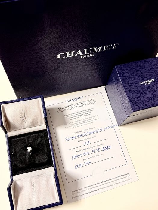 Inel Chaumet – diamant (hpht)1.03 ct heart -cut