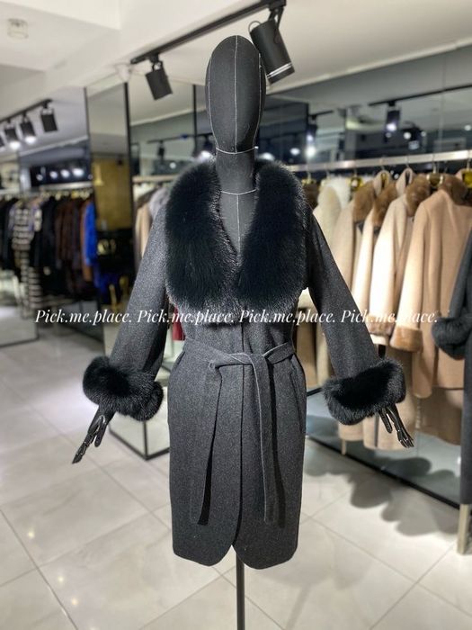 Палто от естествен косъм и алпака