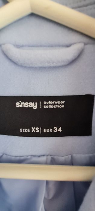 Дамско палто,светло син цвят