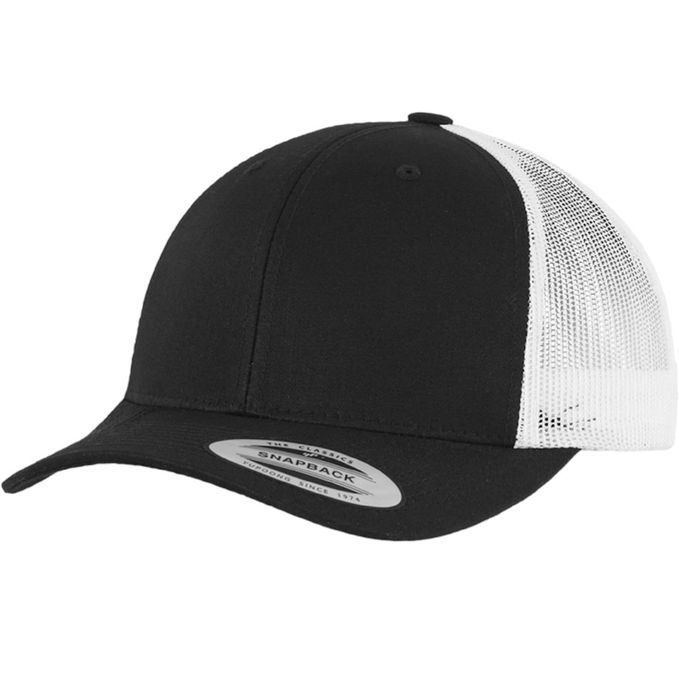 Șapcă FlexFIT alb negru (cu aerisire)
