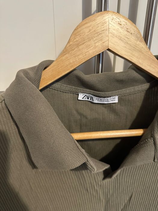 Tricou polo, Zara, bărbați, M, negru, bărbați, cu dungi