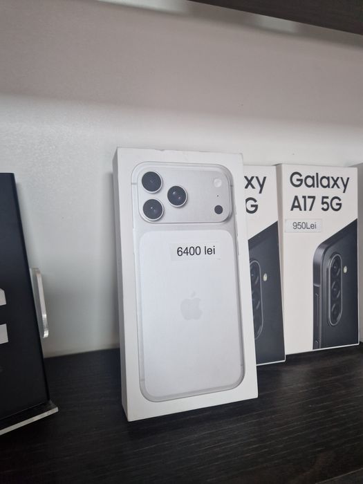 Magazin cu rate nou sigilat Iphone 17 pro max 256 silver 24  luni garantie