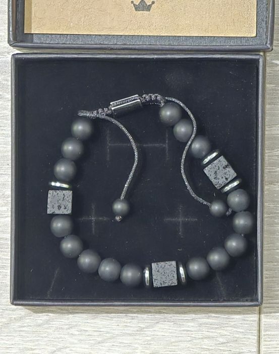 Brățară CheersLife cu mesaj „To My Son” – pietre onix & lavă 8mm