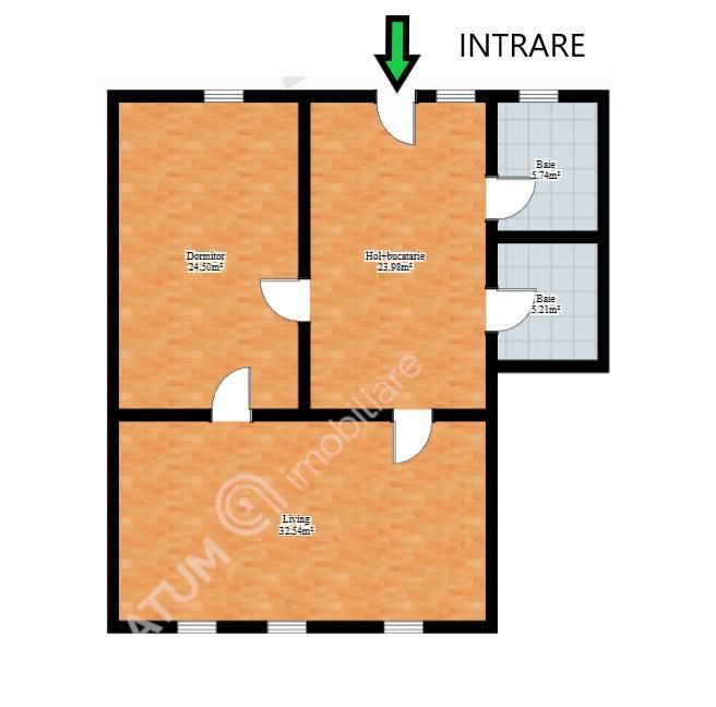 Apartament cu 2 camere decomandate la casa in zona ultracentrala Sibiu