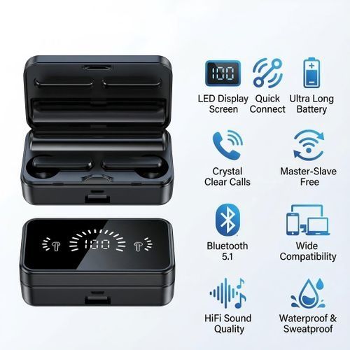 Наушники HiFi Wireless Earbuds: Premium Sound
