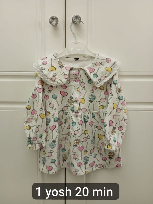 10 oylikdan 2 yoshgacha qiz bolalar uchun kiyimla