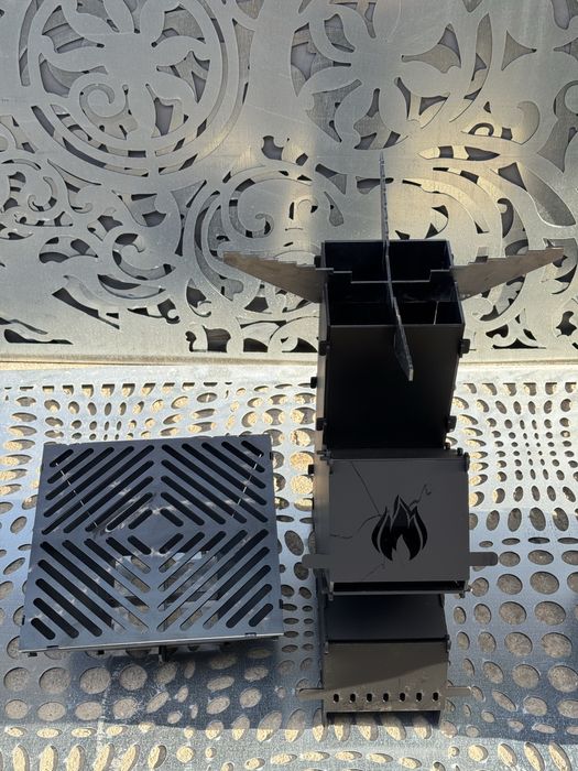 Soba tip racheta Rocket Stove Cnc  demontabila
