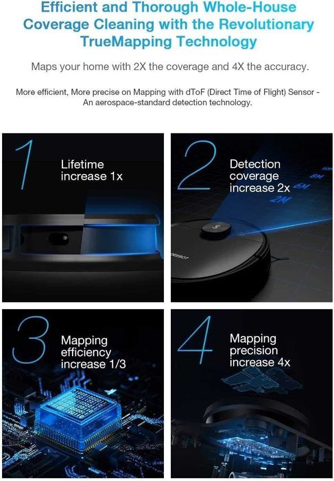 Прахосмукачка робот Ecovacs Deebot Ozmo T8+