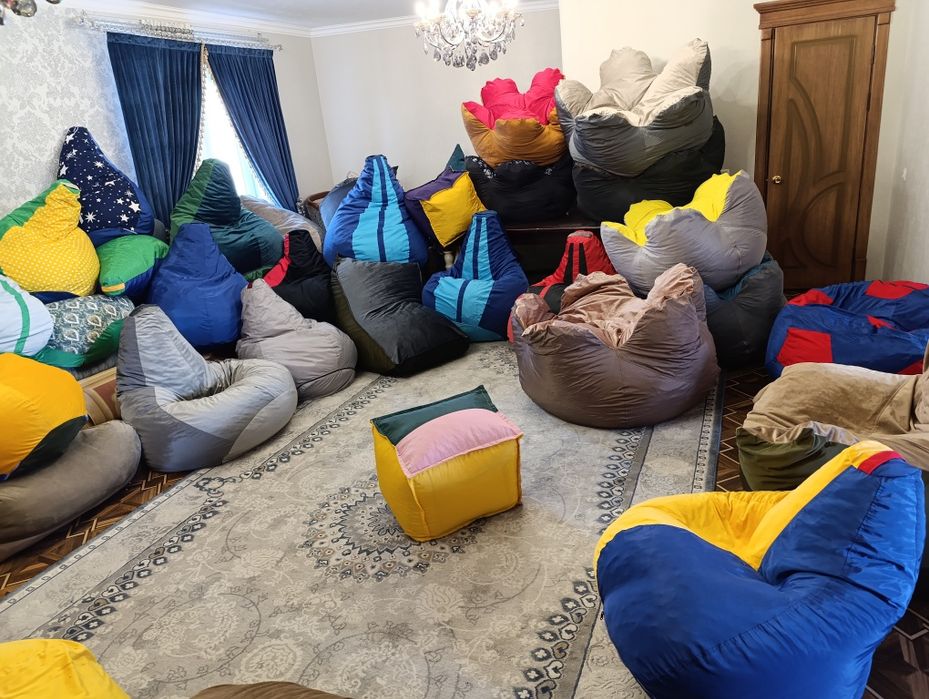 Бин бег. Биг бег. Пуфик. Кресло груша. Кресло. Мешок. Подушки.