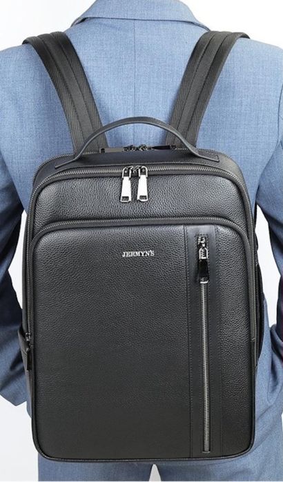 Rucsac /geanta  neagra barbati , piele naturala , nou