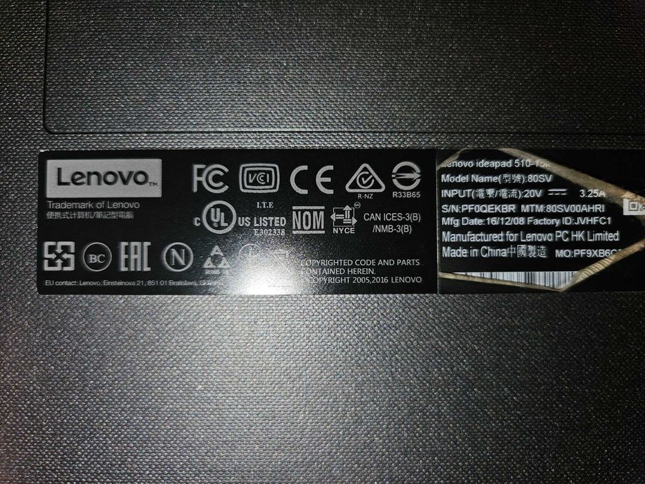 Laptop Lenovo IdeaPad 510 Intel i5, 15.6", Full HD, 8GB RAM, 256GB