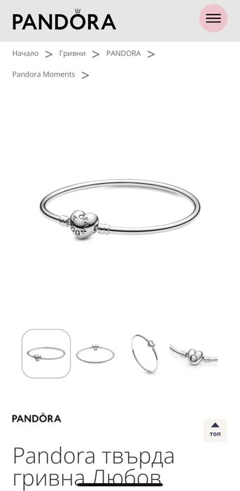 Оригинална гривна Pandora Moments
