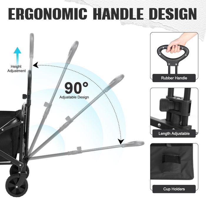 Сгъваема транспортна количка , помощна количка за багаж , плаж къмпинг