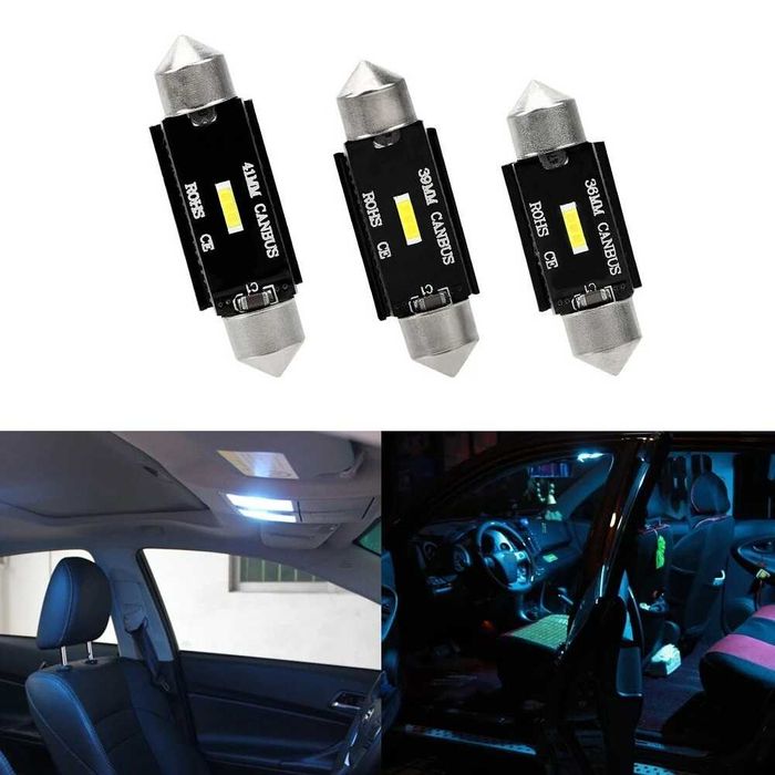 LED крушки CANBUS за интериор плафон багажник жабка